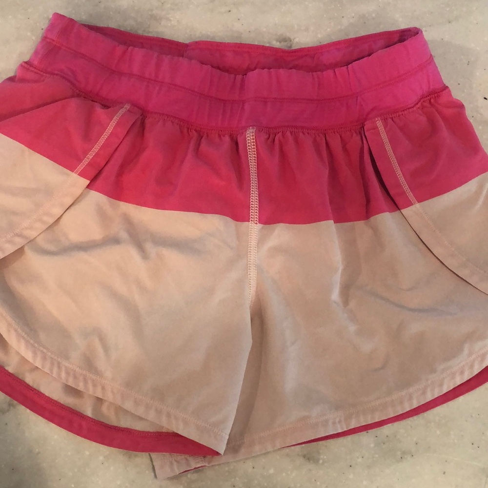 Pink lululemon shorts